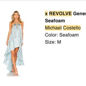 Michael Costello x Revolve Generosity Dress in Seafoam size M